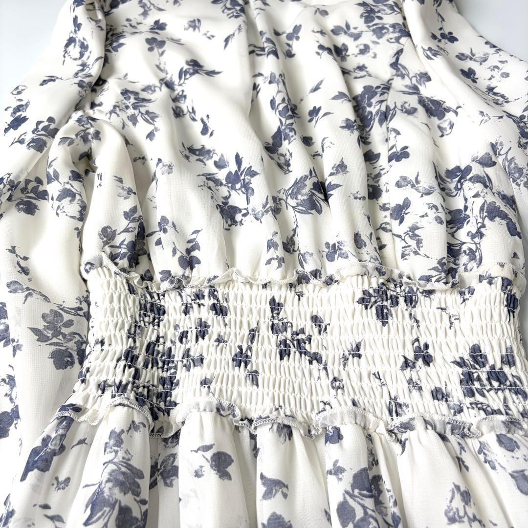 【美品】SNIDEL 24AW Sustainaプリーツプリントワンピース