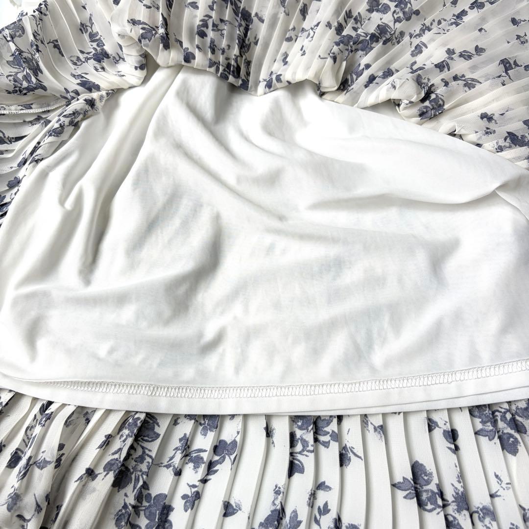 【美品】SNIDEL 24AW Sustainaプリーツプリントワンピース