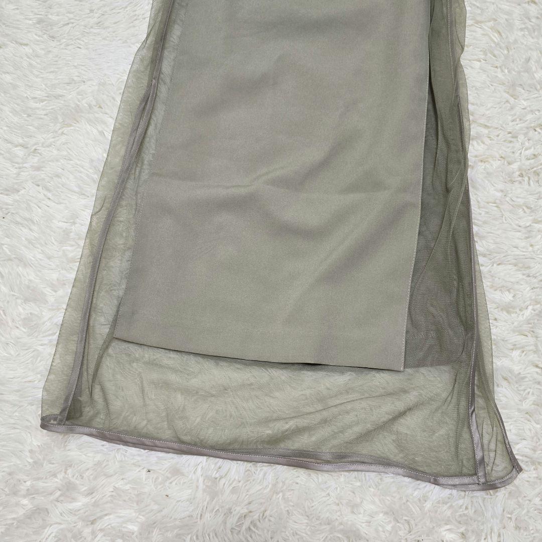 【美品】Ameri vintage TULLE DOCKING DRESS S