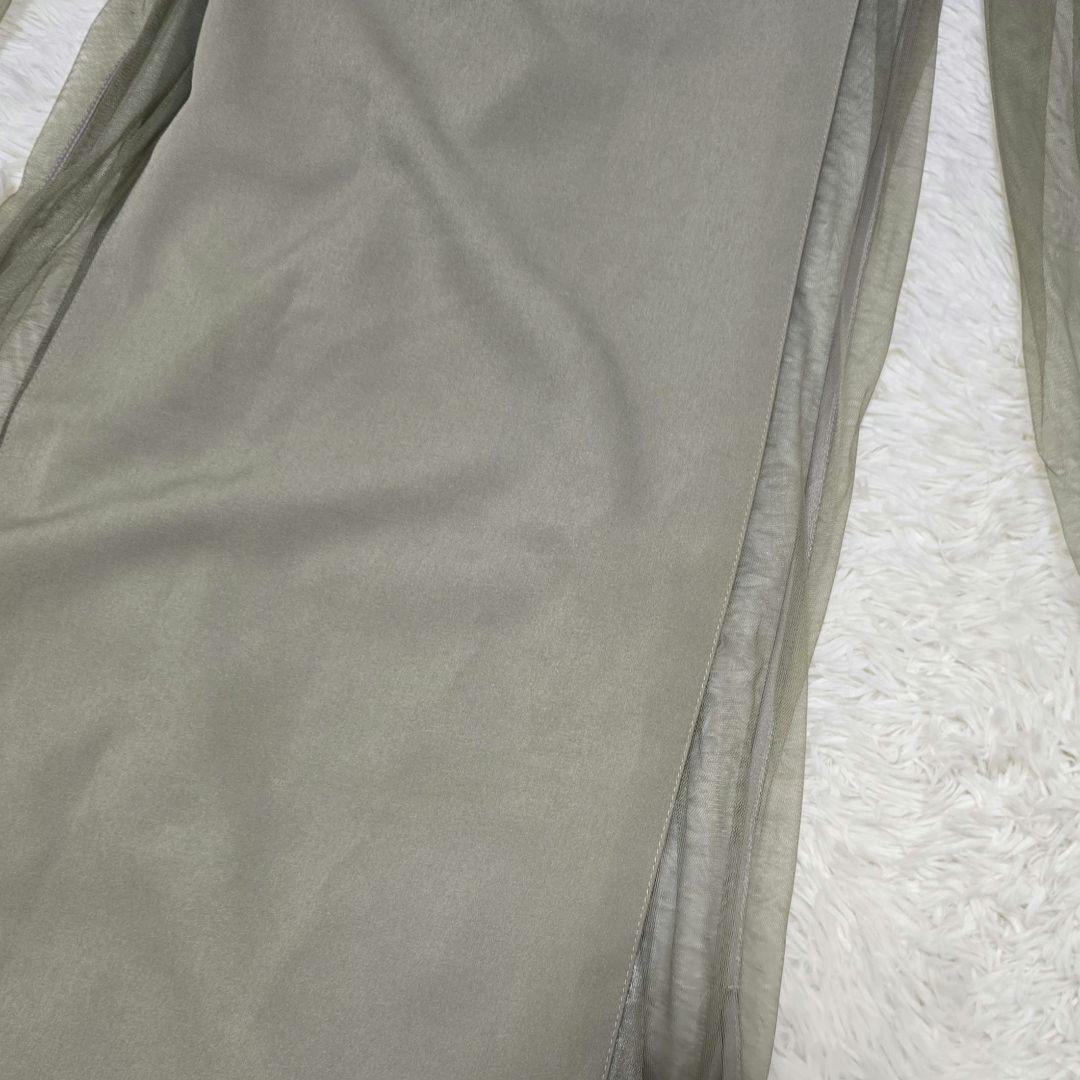 【美品】Ameri vintage TULLE DOCKING DRESS S