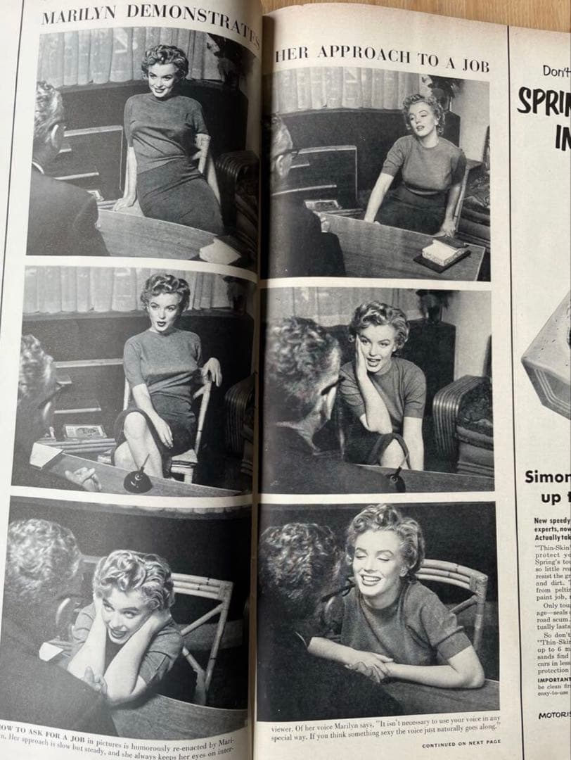 1952年4月7日発行・マリリンモンロー＜LIFE誌・ライフ誌＞ビンテージ雑誌