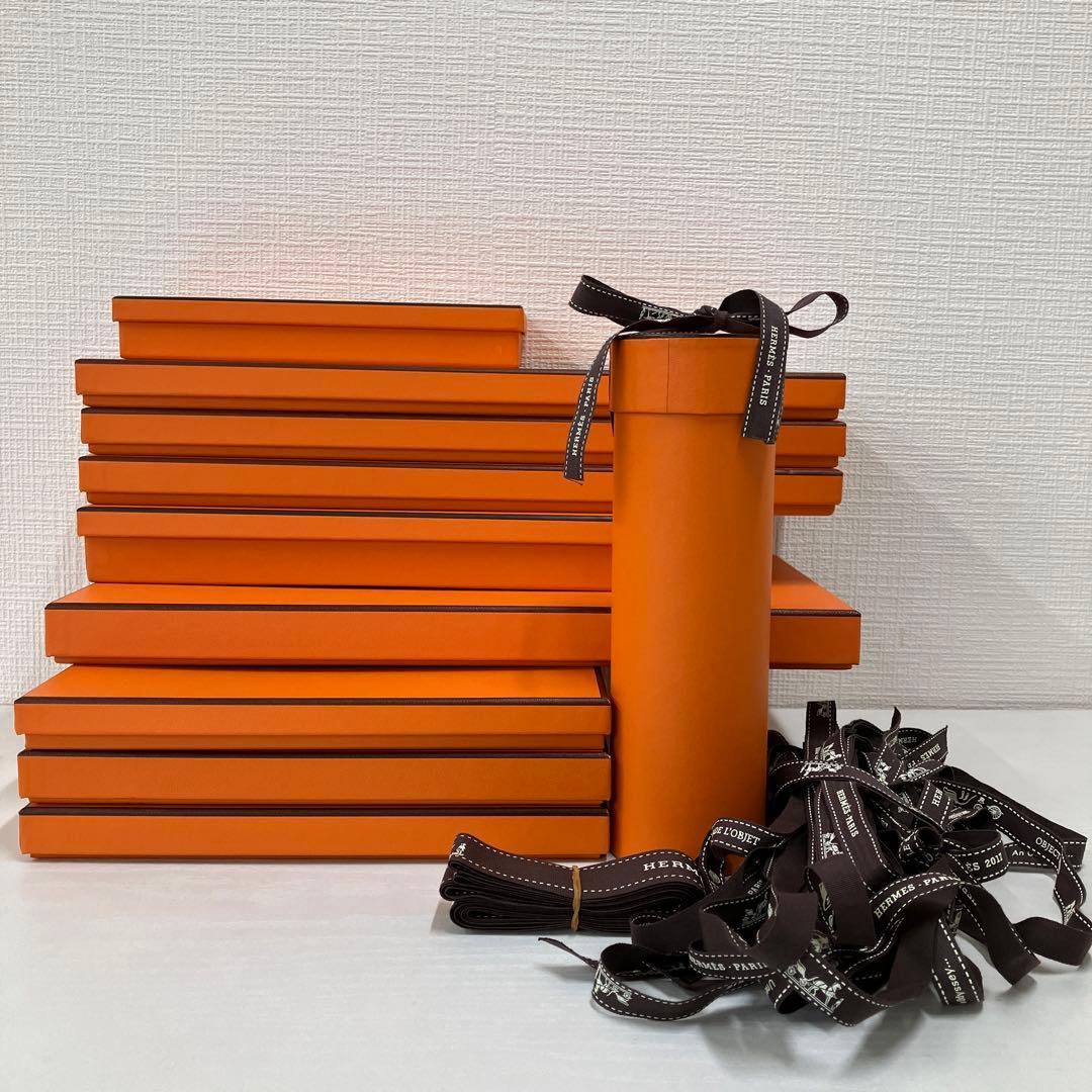 ㉙644 HERMES エルメス 空き箱10点 リボン10点 計20点セット