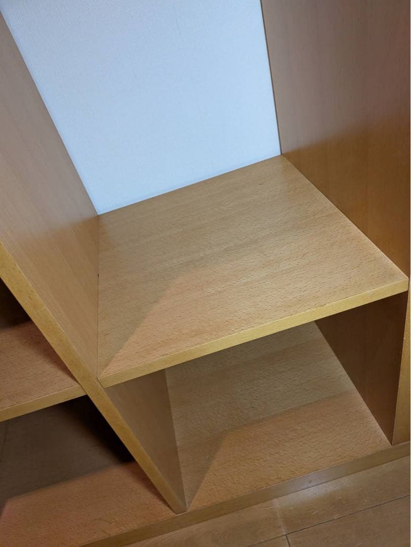 ■送料込■無印 オープンシェルフ 2×2 ビーチ 木製棚 スタッキング ブナ材