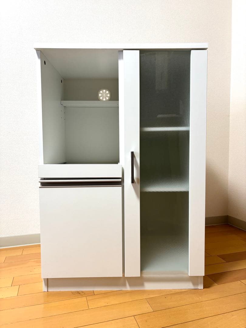 【引取限定】 ニトリ レンジ台（フォルムN RE9060G WH）