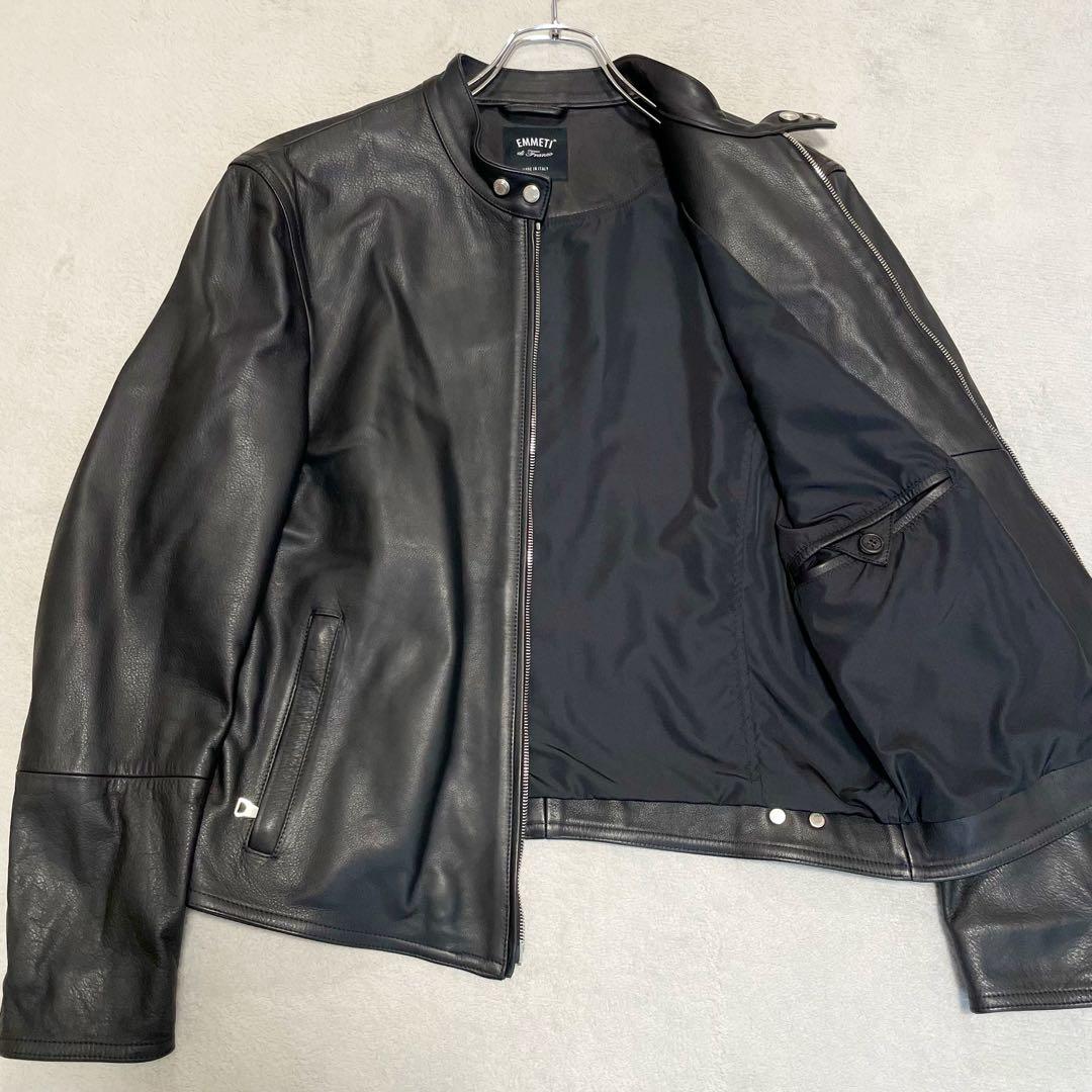 未使用級✨ EMMETI カーフスキン H UOMOシングルライダース 48