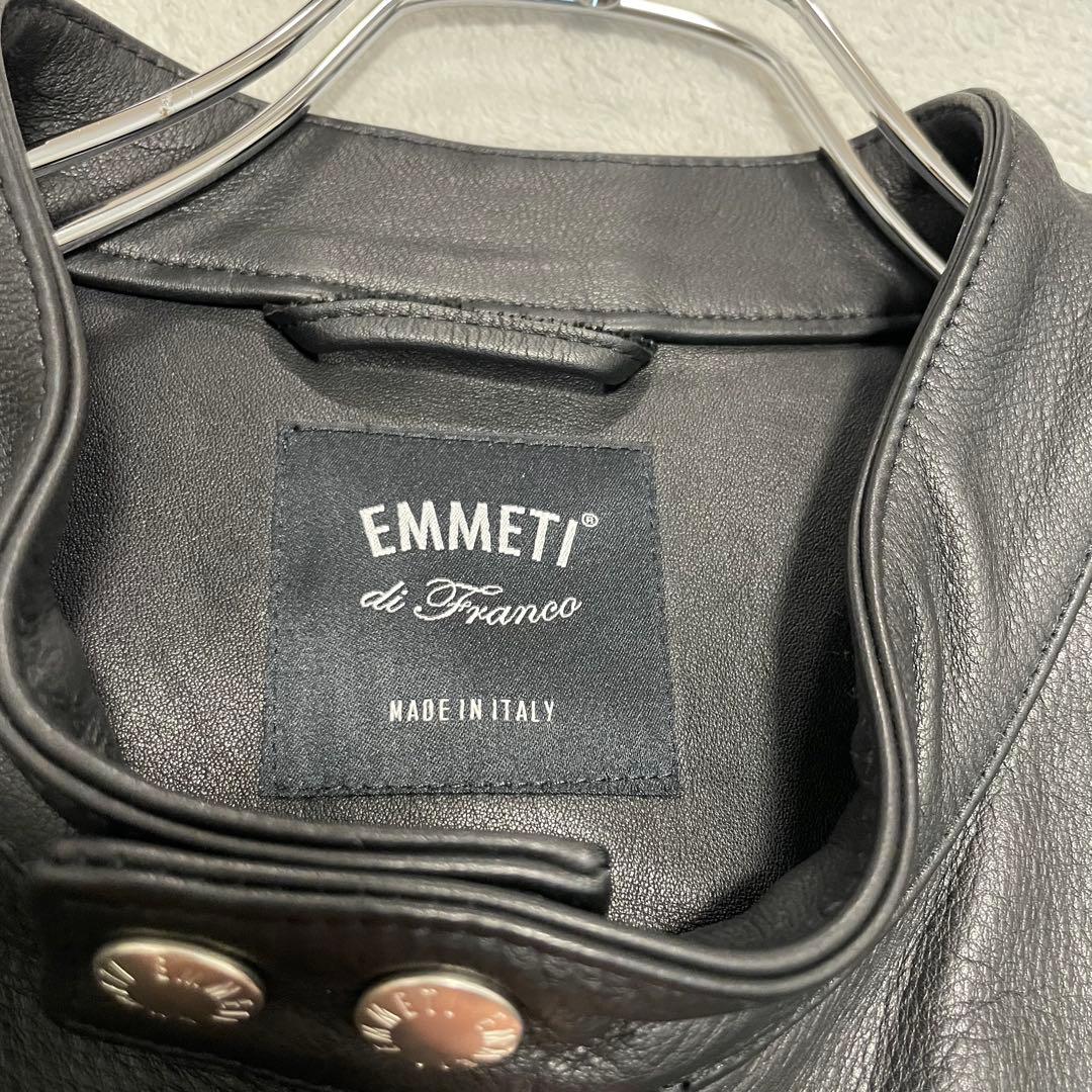 未使用級✨ EMMETI カーフスキン H UOMOシングルライダース 48