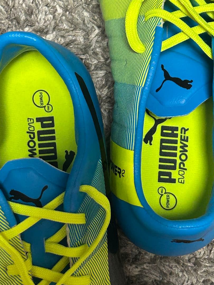 【新品】PUMA エヴォパワー2 取替式スパイク イエロー/ブルー