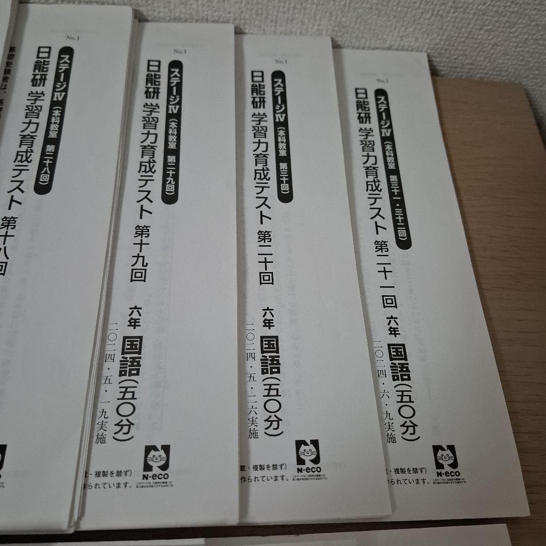 日能研　6年生　2024年度　学習力育成テスト　合格力育成テスト　【難関】