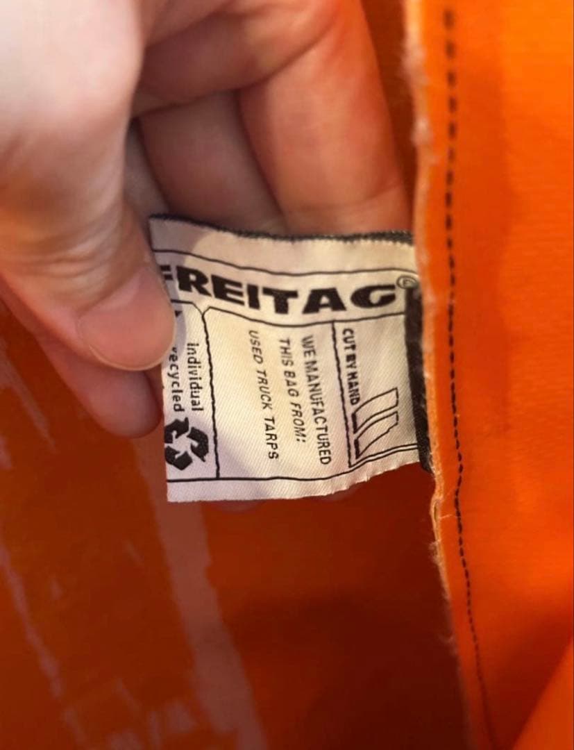 FREITAG リュックトート　オレンジ×ホワイト