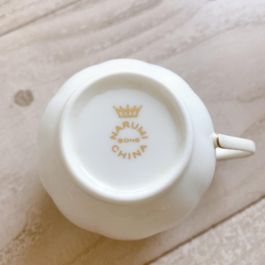 ナルミ　カップ＆ソーサー6客セット　ゴールドライン　シュガーポット　クリーマー
