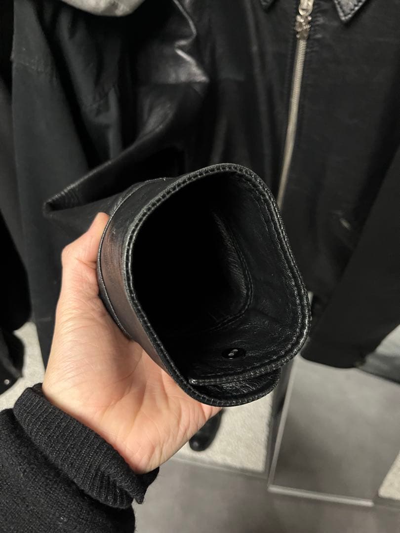 本人期 “GIANNI VERSACE” real leather JKT