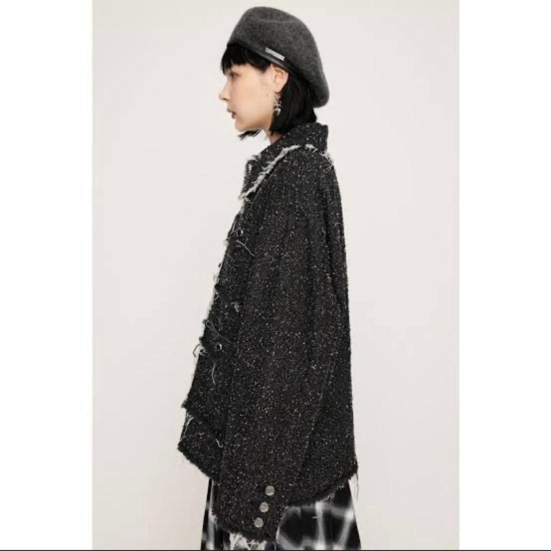 ジャケット・アウター SLY GRAIN TWEED BLACK