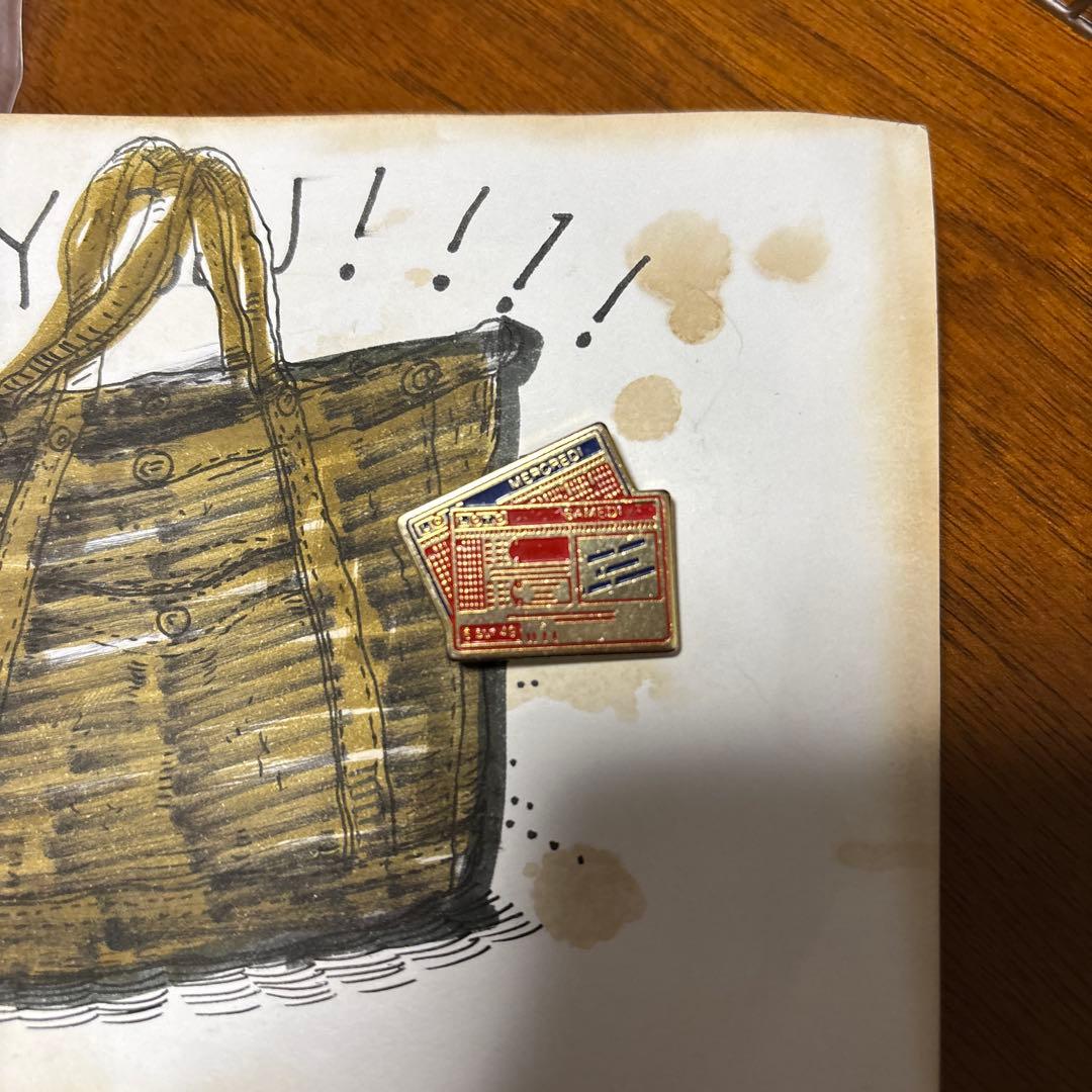 RRLヴィンテージ茶芯オールレザートートバック(ピンバッジ付き)
