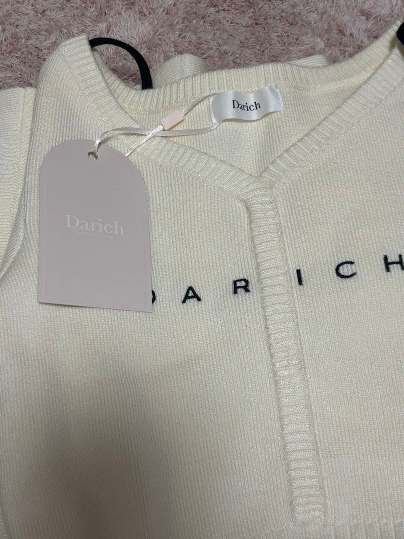 Darich ウエストオープンリボンデザインニットミニワンピース　Free-L