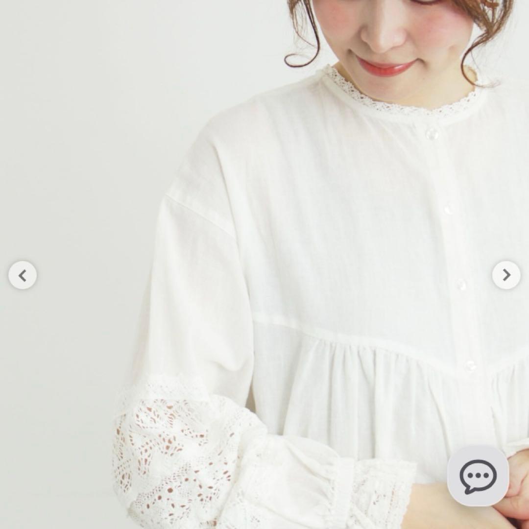 完売！　kazumi✖️sm2 袖レース前後着ブラウス　オフ！