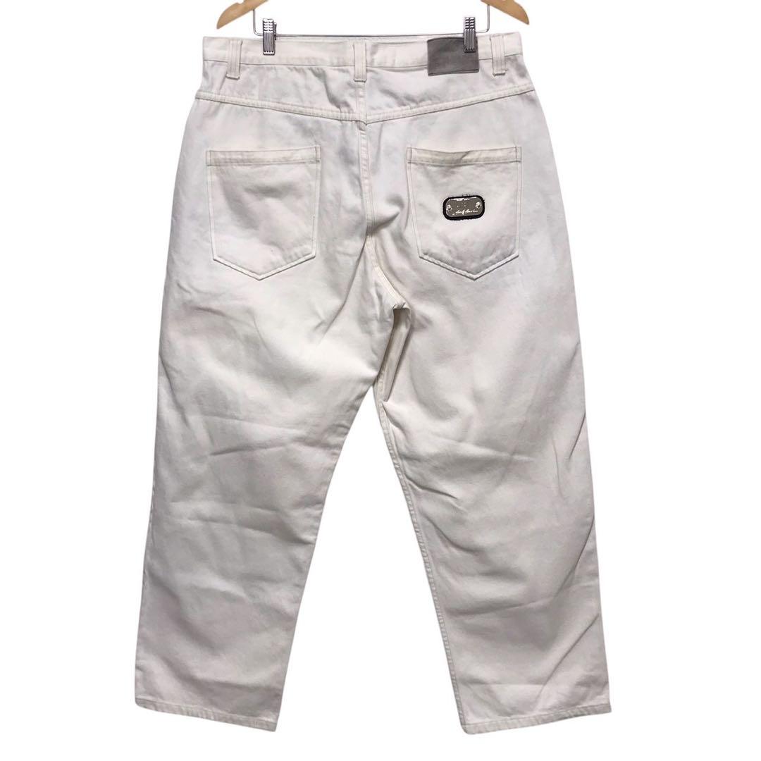 90s Karl Kani カールカナイ　ビンテージバギーホワイトジーンズ　ロゴ