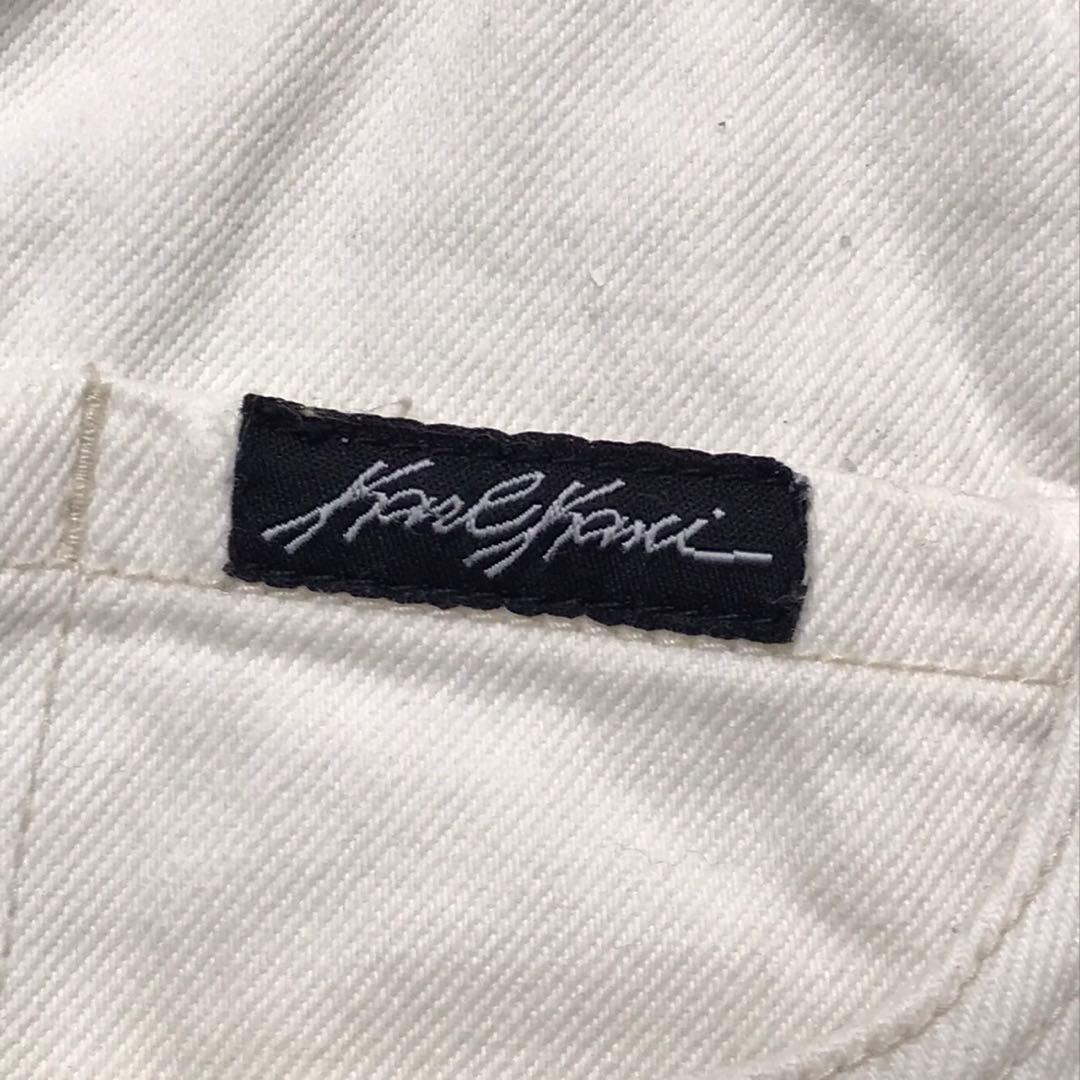 90s Karl Kani カールカナイ　ビンテージバギーホワイトジーンズ　ロゴ