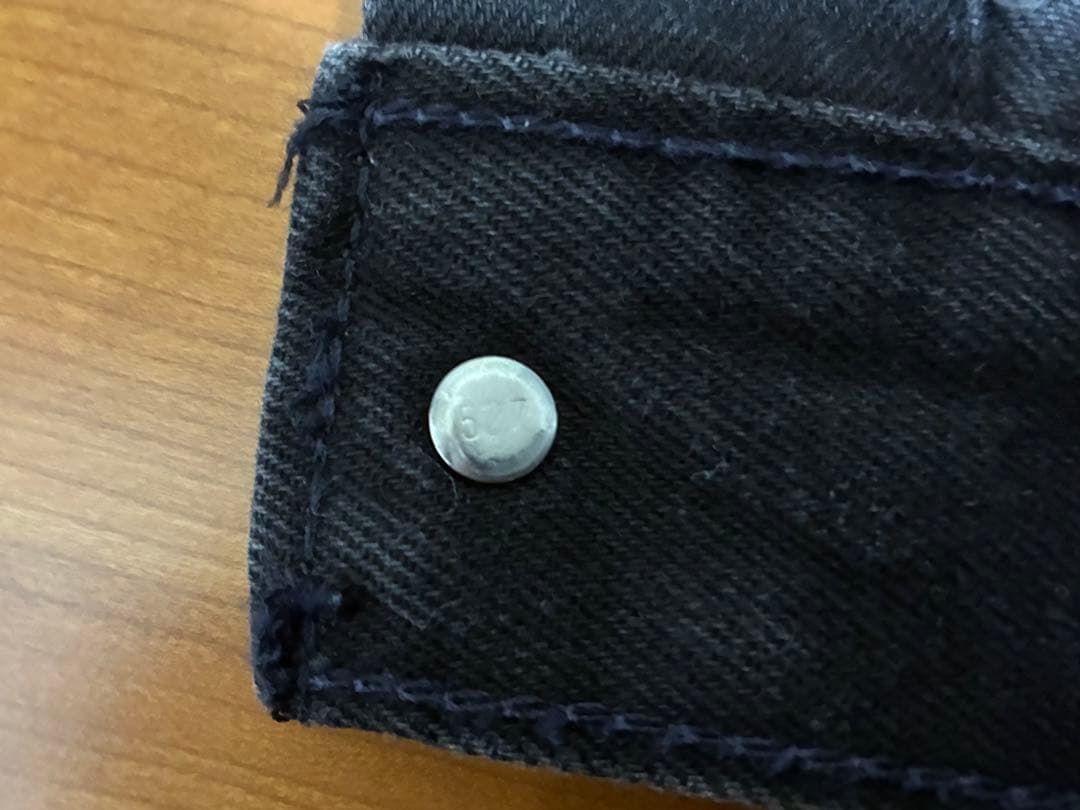Levi’s70507後染めサルファブラックUSA製L漆黒バキバキコンディション