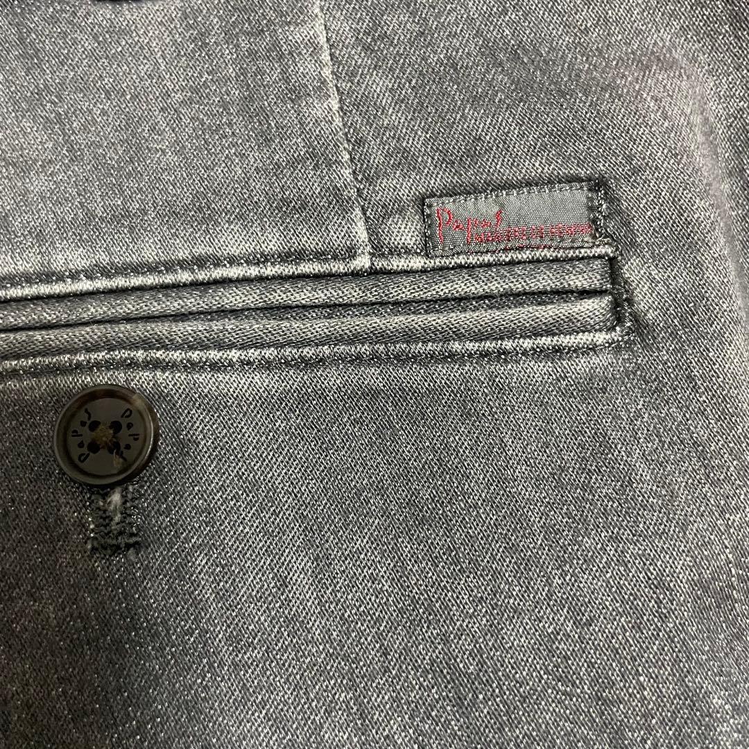 美品 PAPAS パパス ストレッチワイドデニムパンツ ハイウエスト 希少 52
