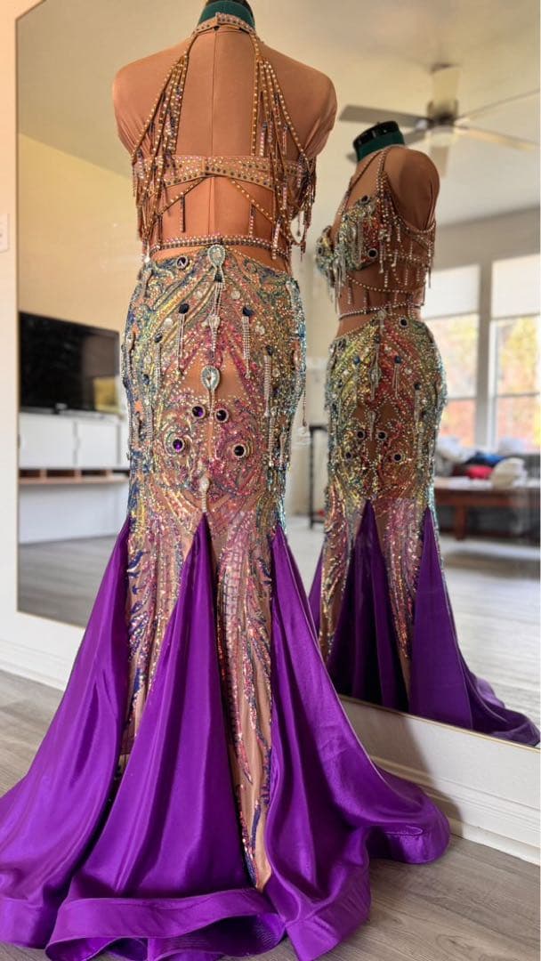 Bellydance costume ベリーダンス　衣装　オリエンタル　パープル