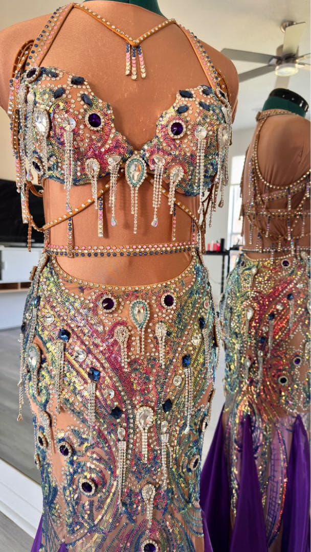Bellydance costume ベリーダンス　衣装　オリエンタル　パープル