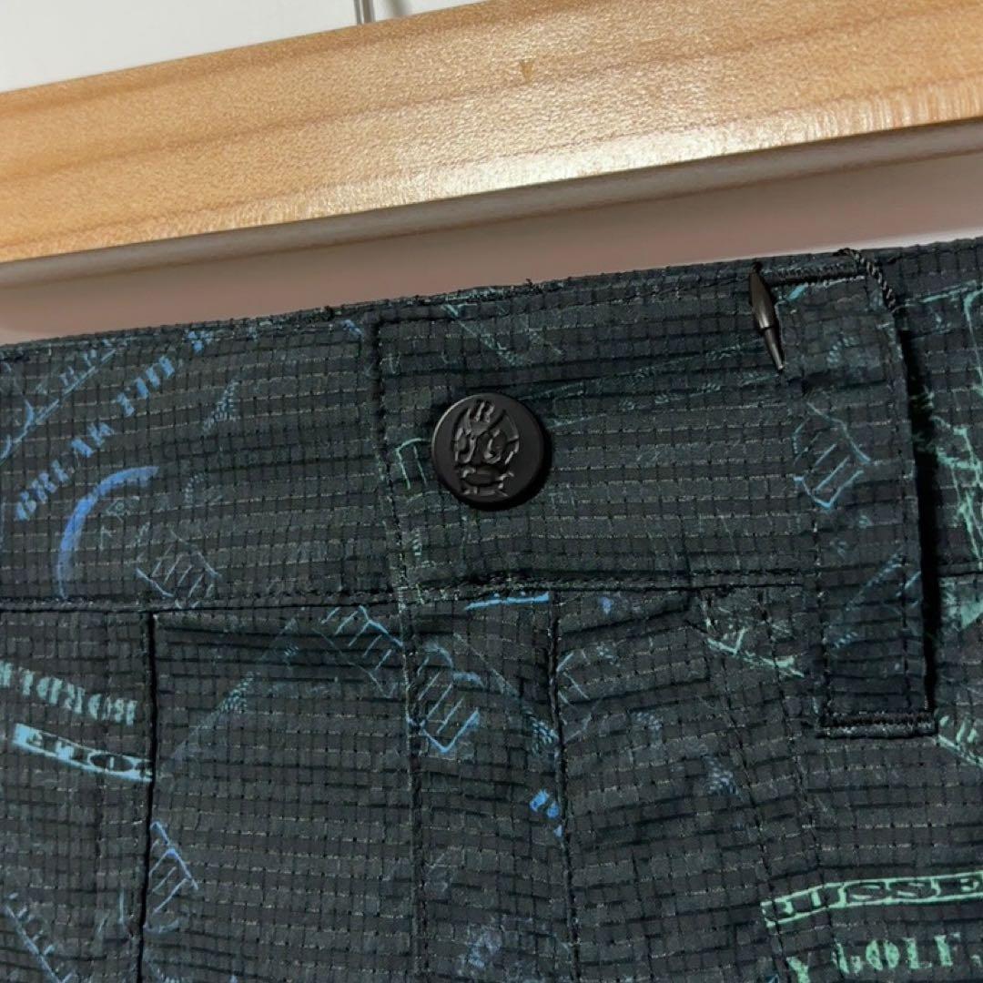 新品 ラッセルノ ゴルフ ドラー パターン ショーツ ブラック 2XL 7