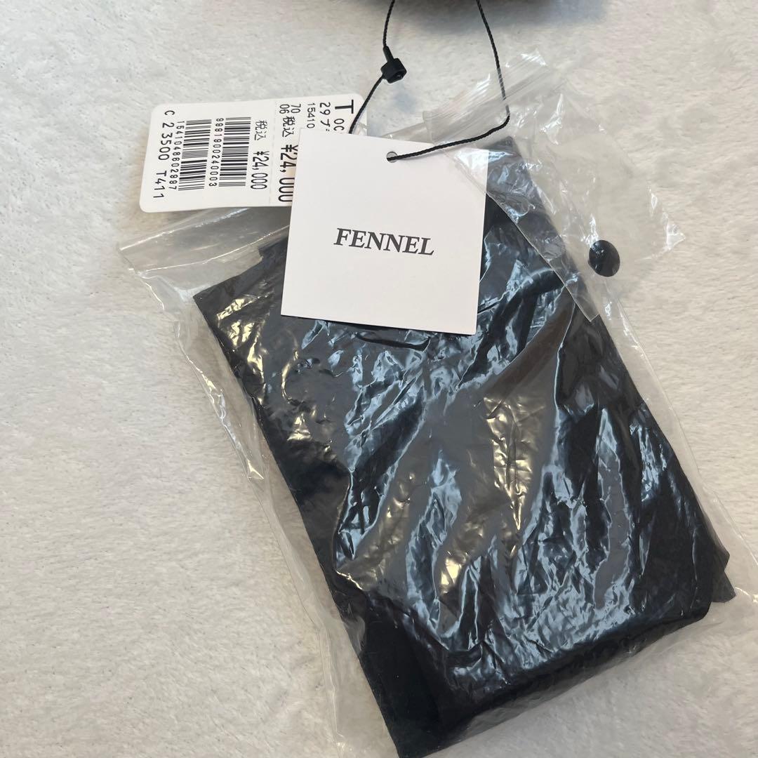 タグ付 FENNEL ロングワンピース フレア 黒 9号 綿100％ 上品 清楚