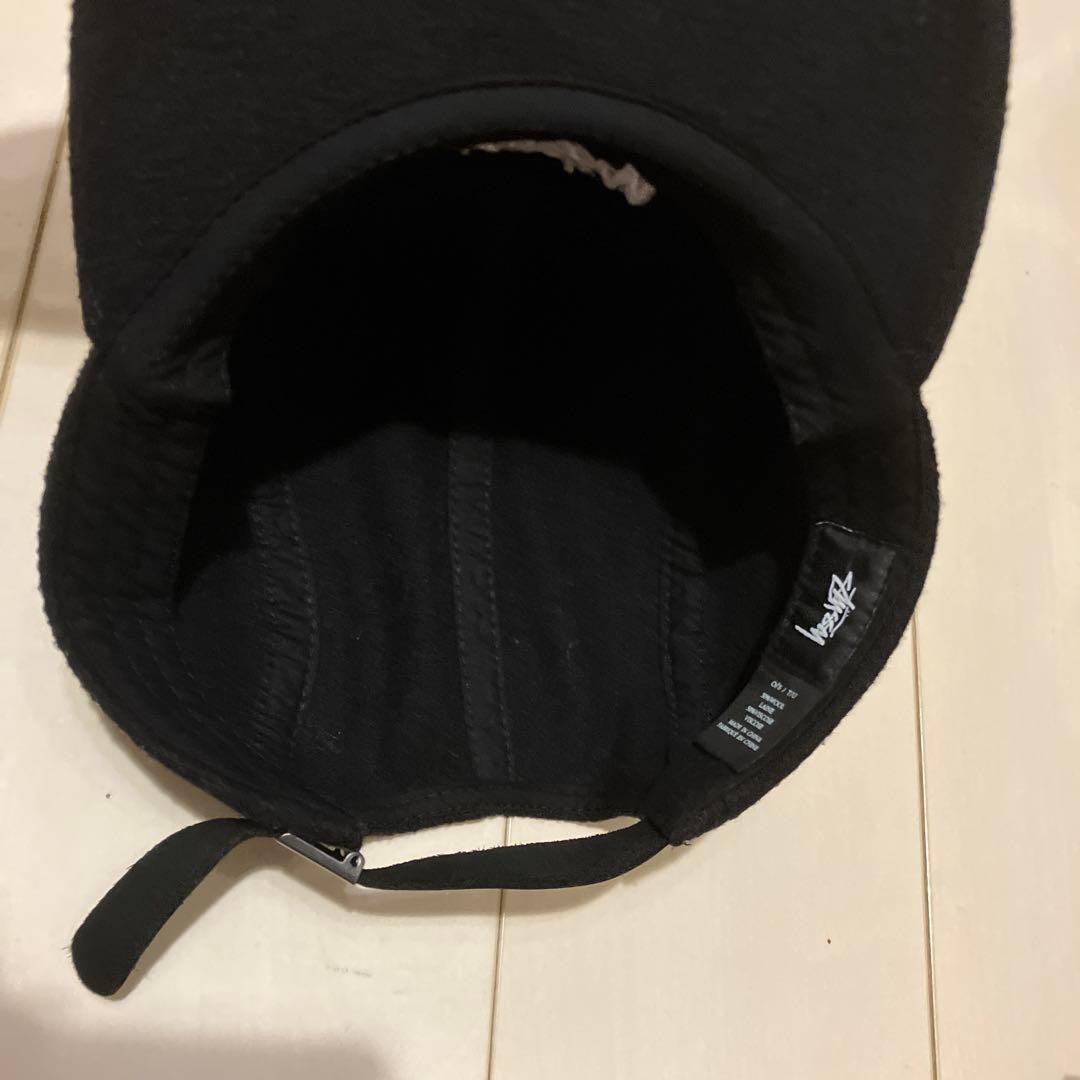 スケートボード SK8 stussy logo 5panel cap black