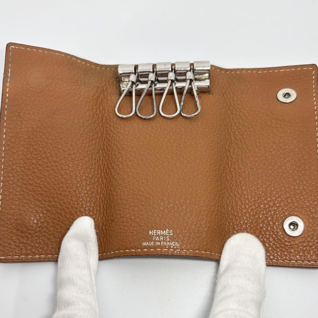 【エルメス】HERMES セリエ 4連キーケース レザー ブラウン 鍵入れ