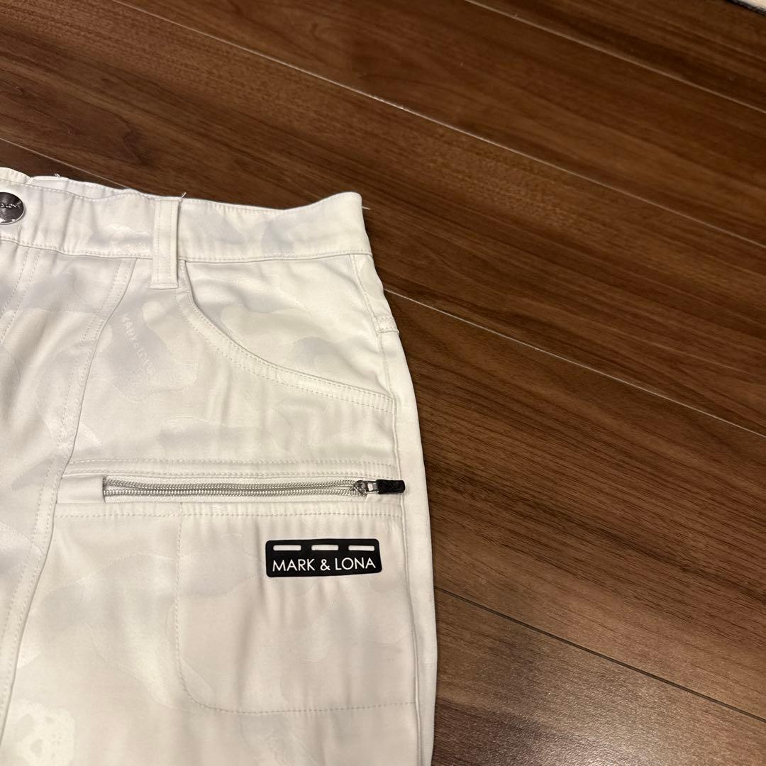 MARK & LONA ホワイトパンツ スリムフィット