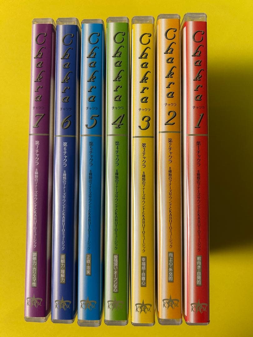 チャクラ１〜７　７枚CD　各８種類のマナーズサウンドとKABUTOミュージック