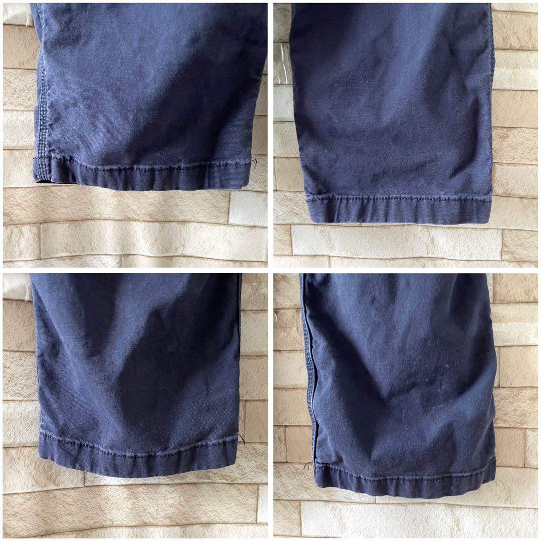 カーハート ワークパンツ 刺繍 ネイビー 40×28