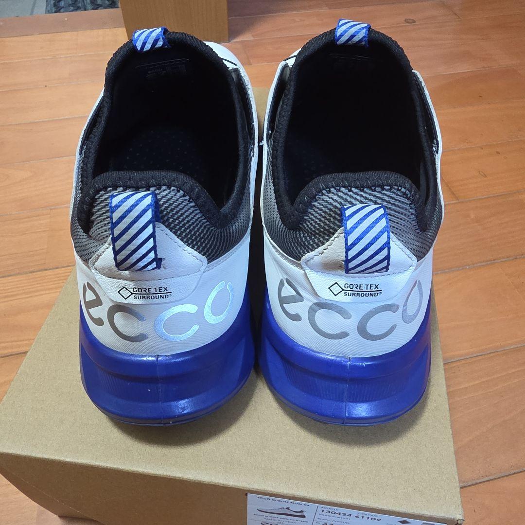 ECCO スパイクレス ゴルフシューズ バイオム Cー4 ボア ホワイトブルー