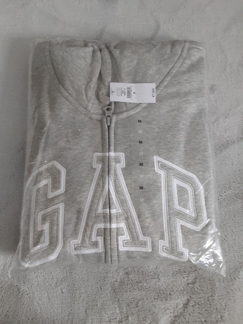 GAP グレー ジップアップパーカー M