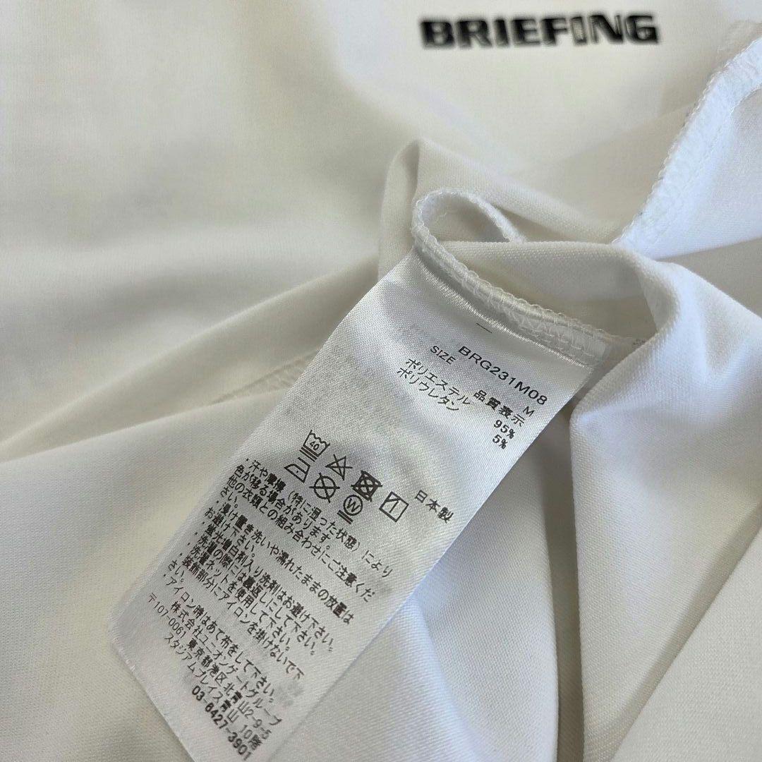 BRIEFING GOLFBACK LOGO LINE モックネック
