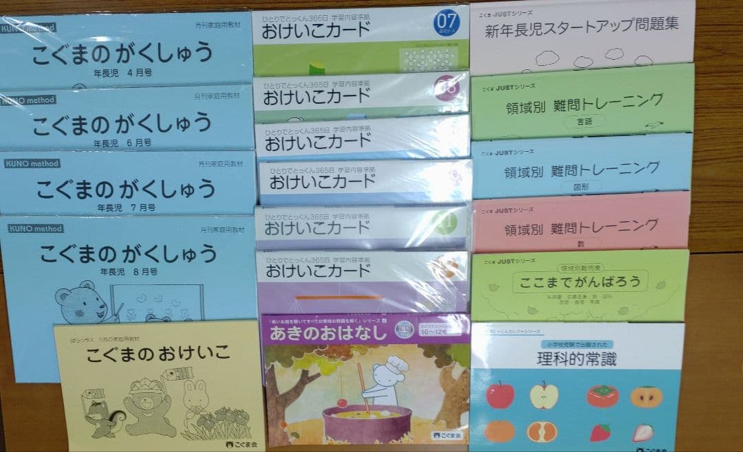 こぐま会 こぐまのがくしゅう ひとりでとっくん 年長児 小学校受験 教材セット