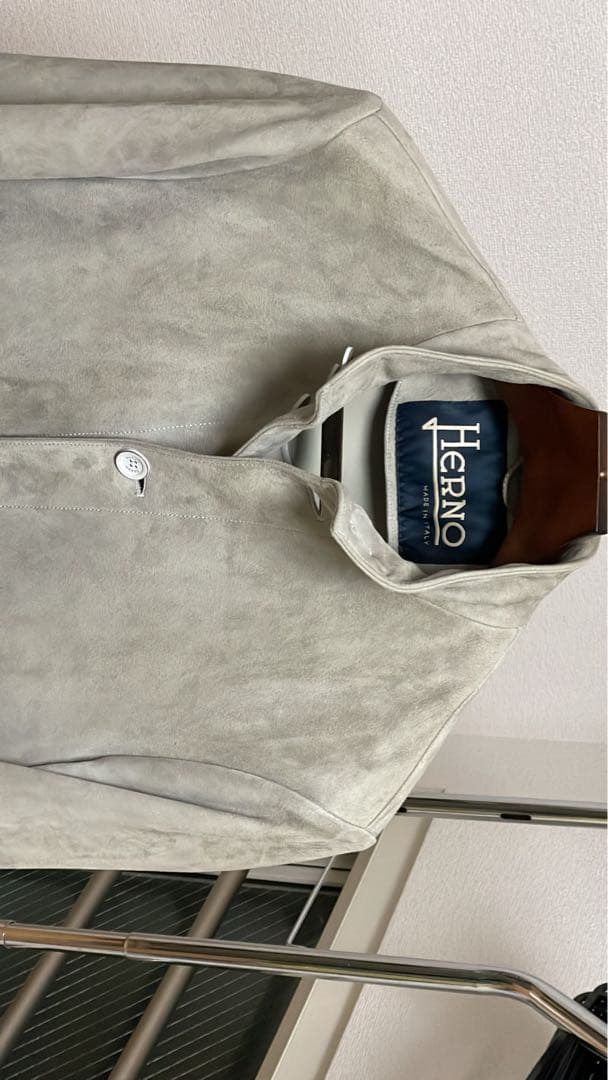 Herno ライトグレー スエードジャケット 50
