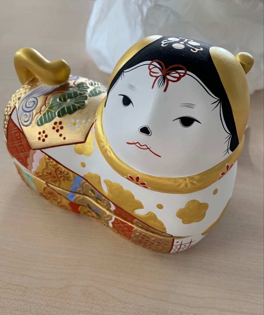 廃盤品 須はら飾り 須原陶芸 犬筥 金彩 端午の節句 五月人形 鯉のぼり 雛人形