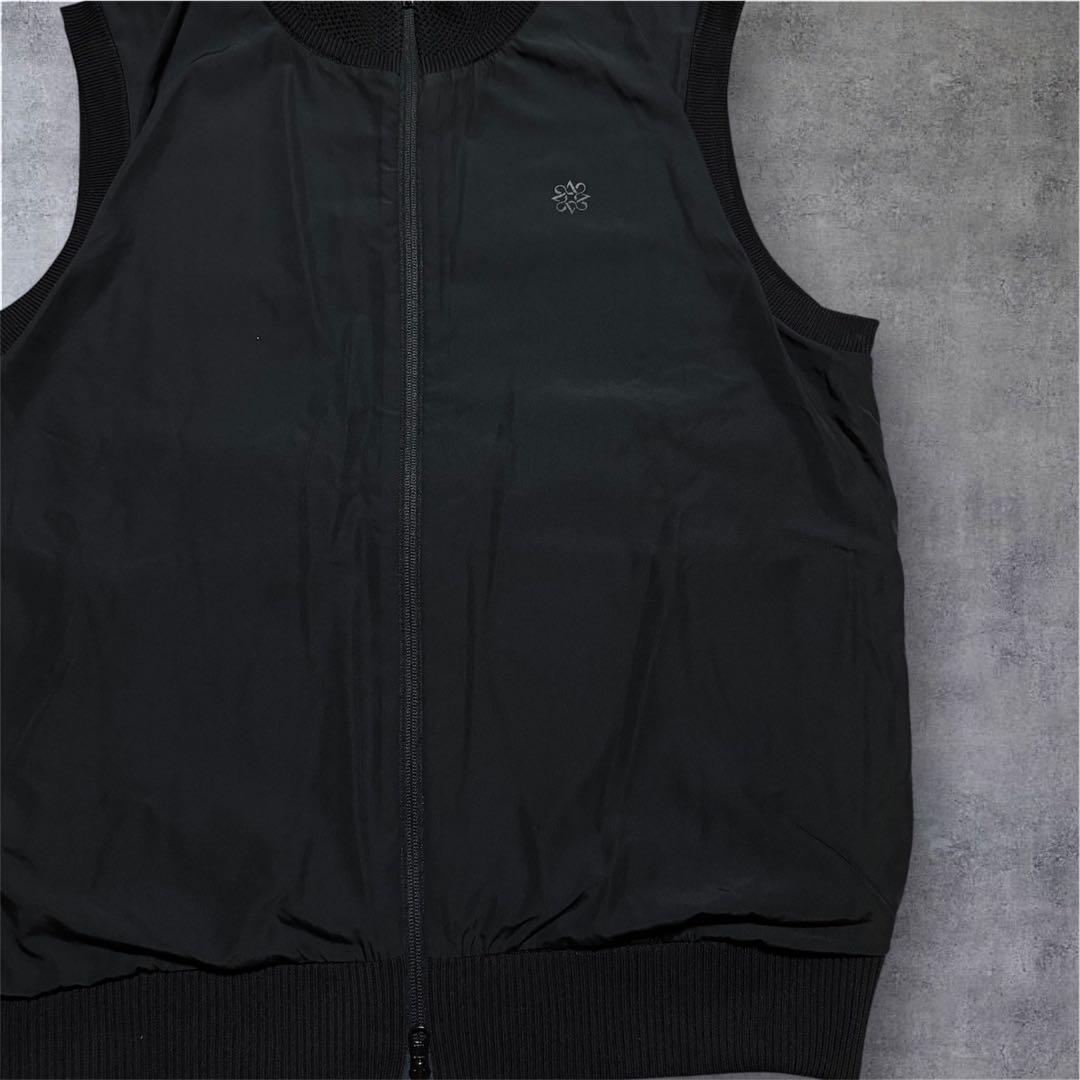✨極美品✨　St Andrews 天竺千鳥　リバーシブル　ニットベスト　黒　L
