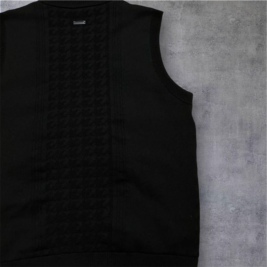✨極美品✨　St Andrews 天竺千鳥　リバーシブル　ニットベスト　黒　L