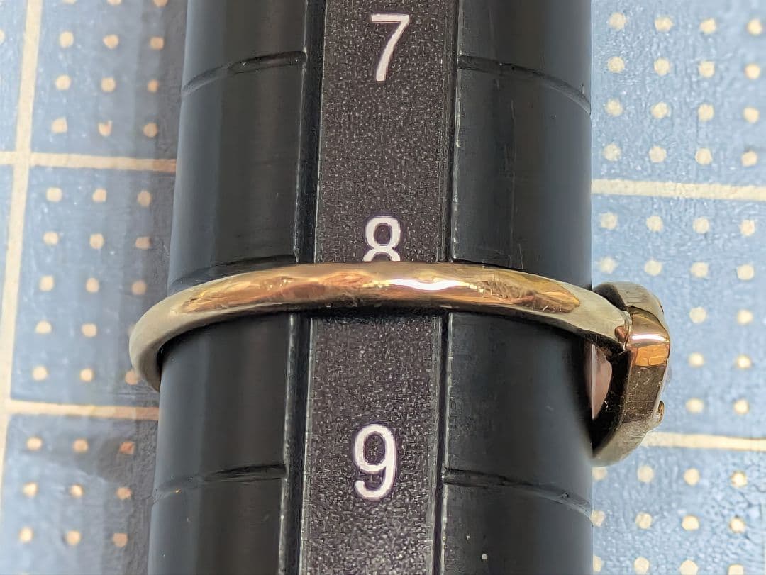 agete　アガット　K10刻印　天然インカローズ　リング　8号