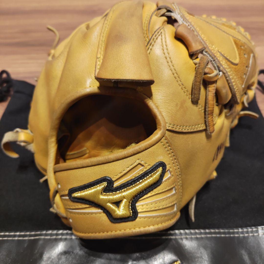 Mizuno Pro 硬式グローブ イエロー 袋付き