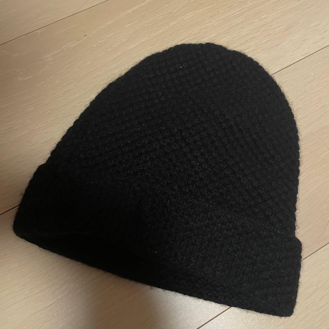 CHANEL カシミヤ ニット帽 ブラック
