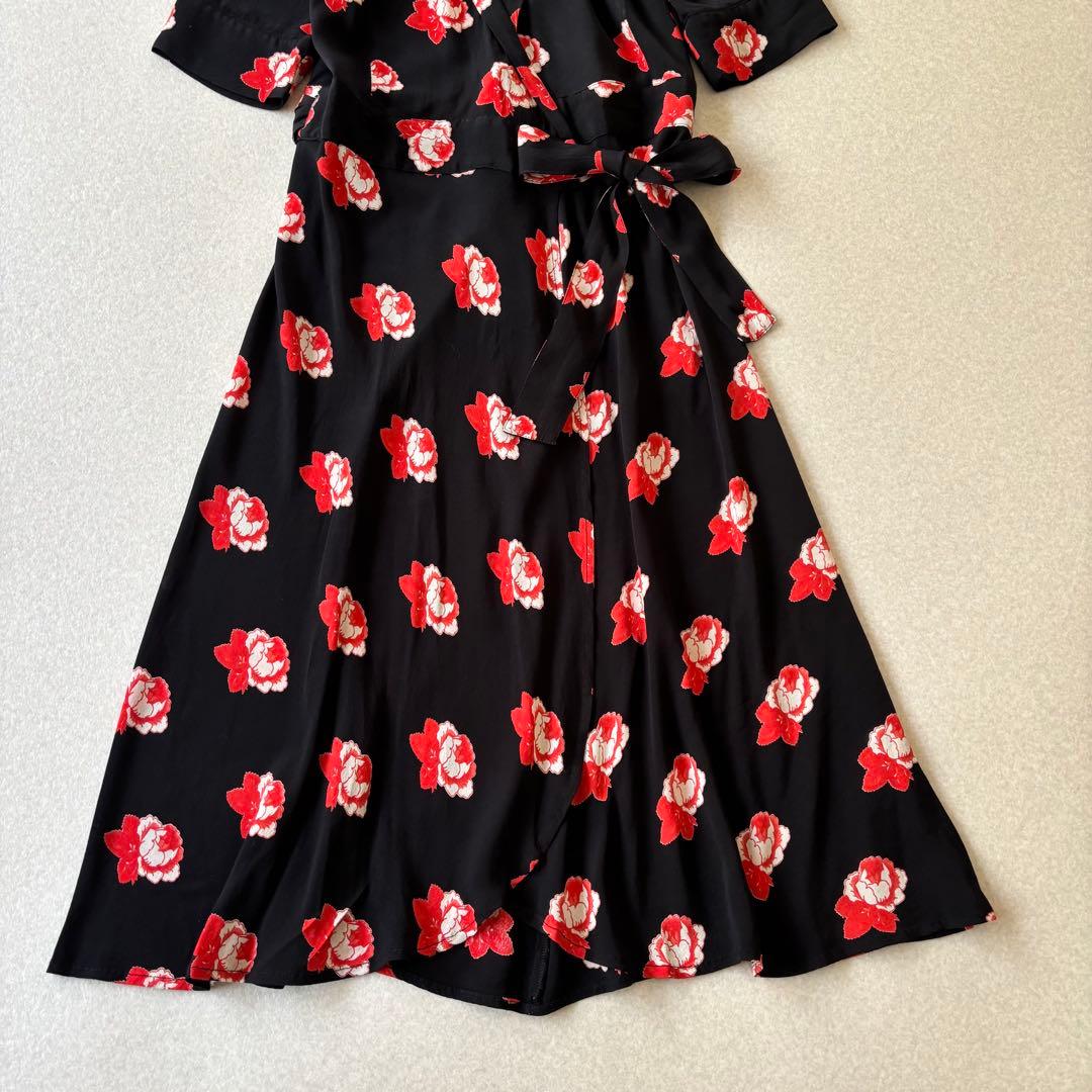 【美品】GANNI ガニー　フラワープリント　ラップワンピース　36