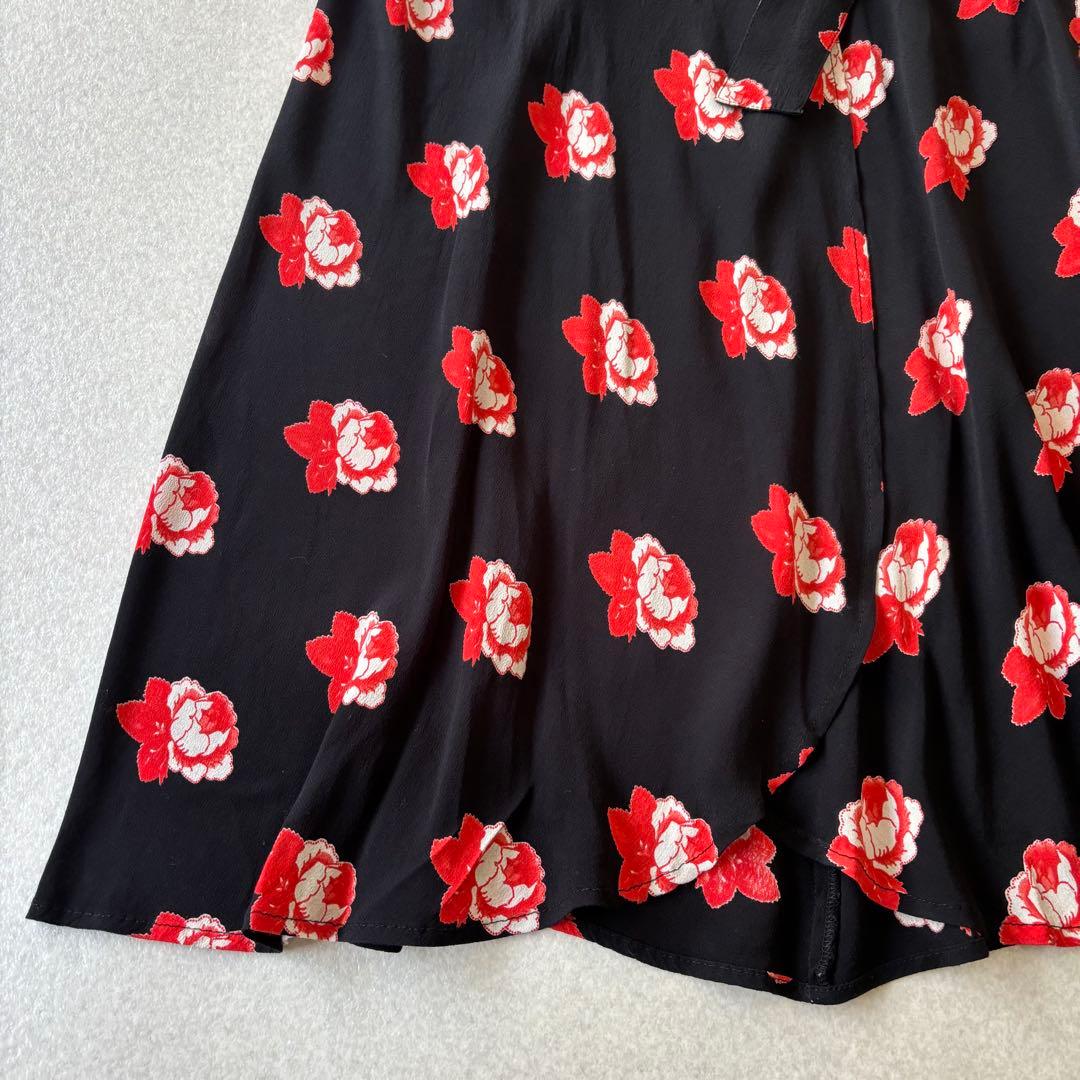 【美品】GANNI ガニー　フラワープリント　ラップワンピース　36