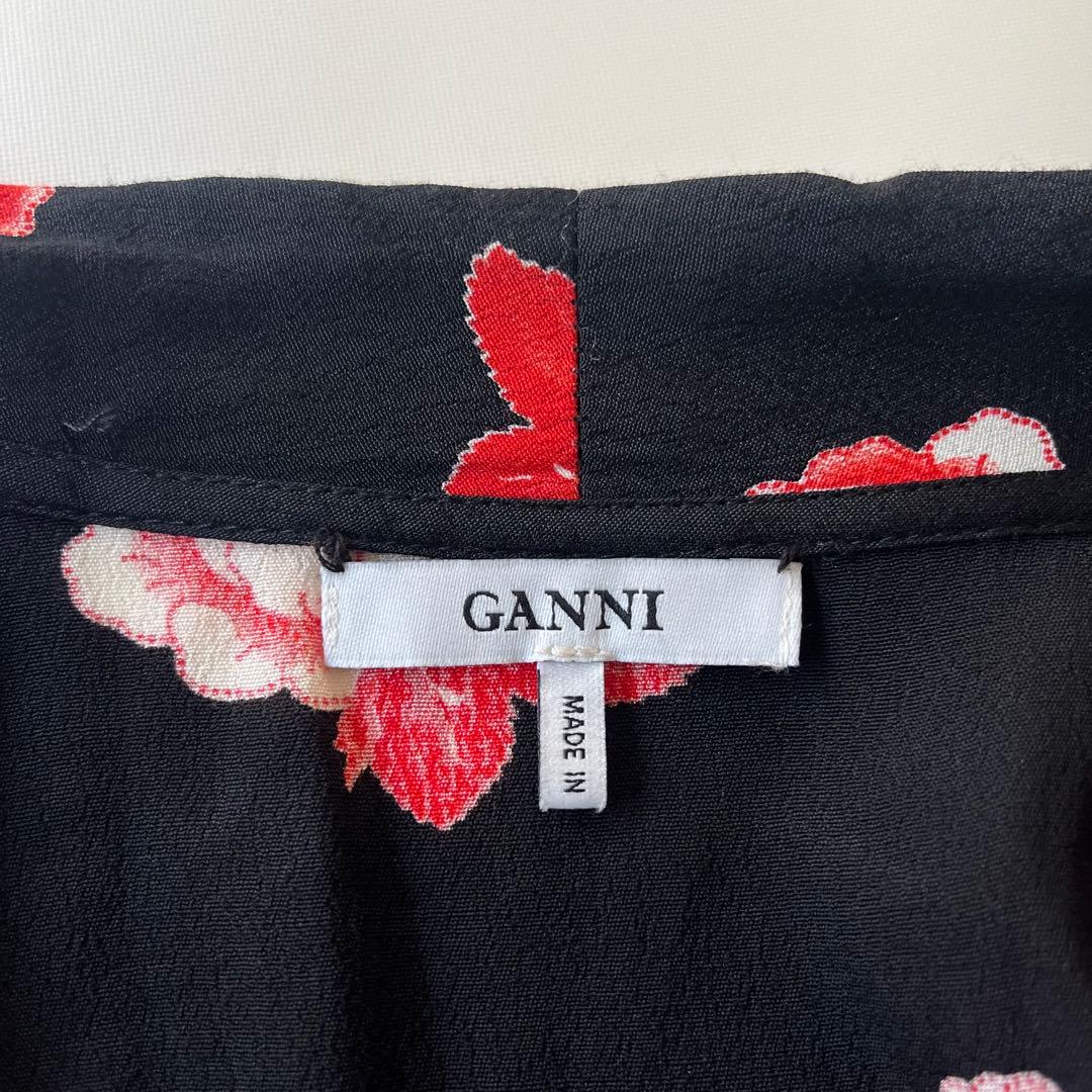 【美品】GANNI ガニー　フラワープリント　ラップワンピース　36