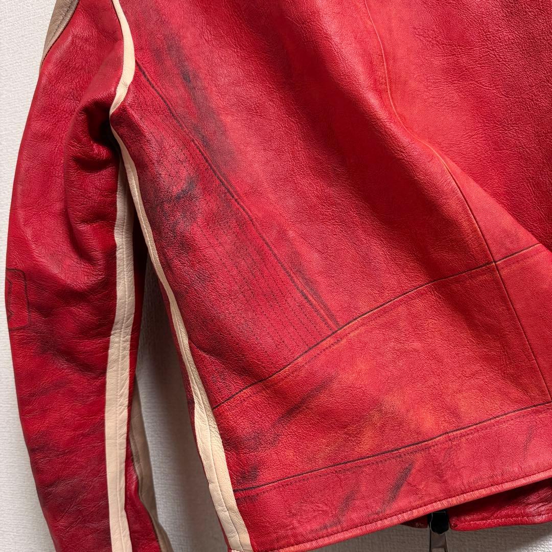 【定価20.6万・未使用】DIESEL 羊革 ラムレザー ジャケット 48 L