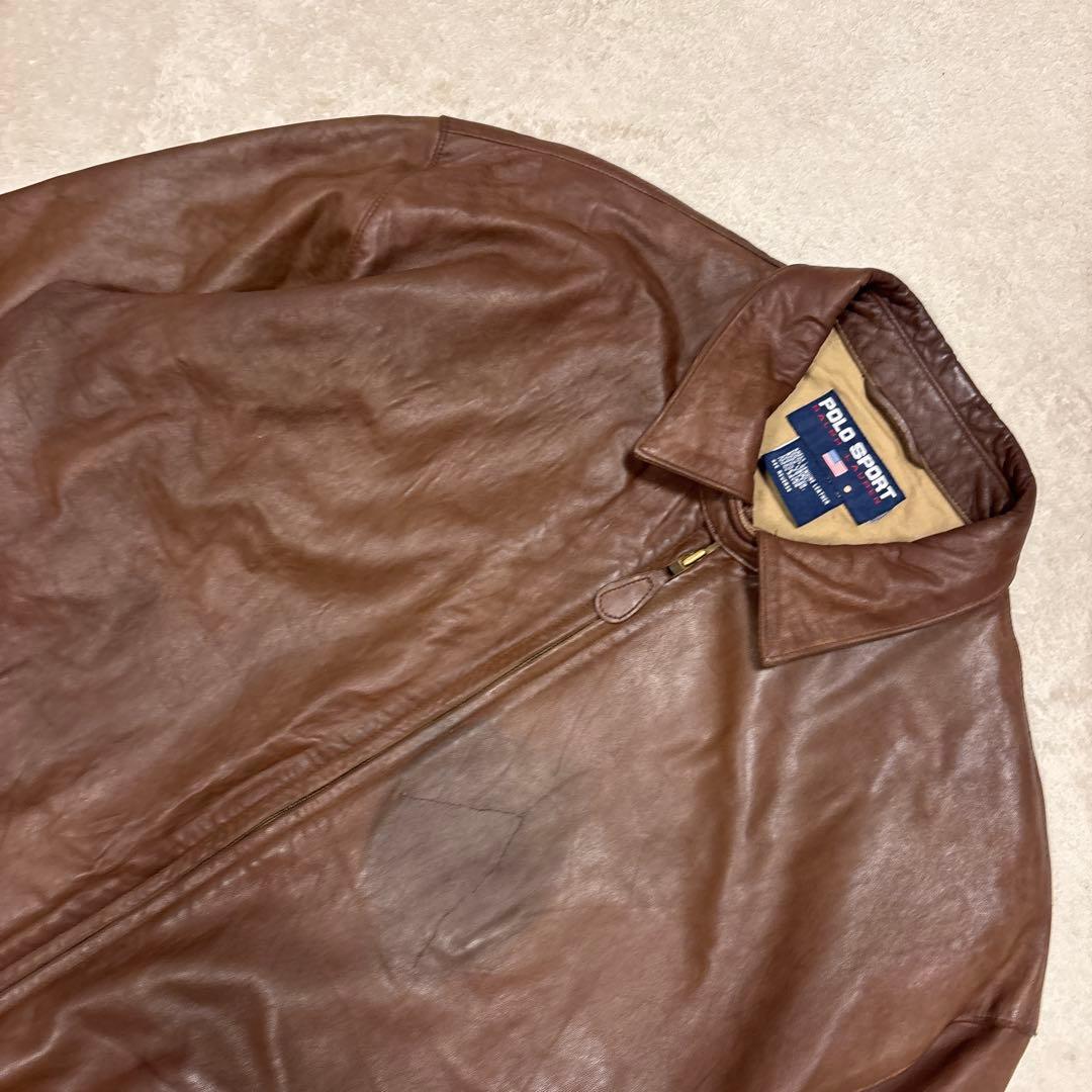 1*o様 希少⭐️90s POLO SPORT Ralph lauren レザ
