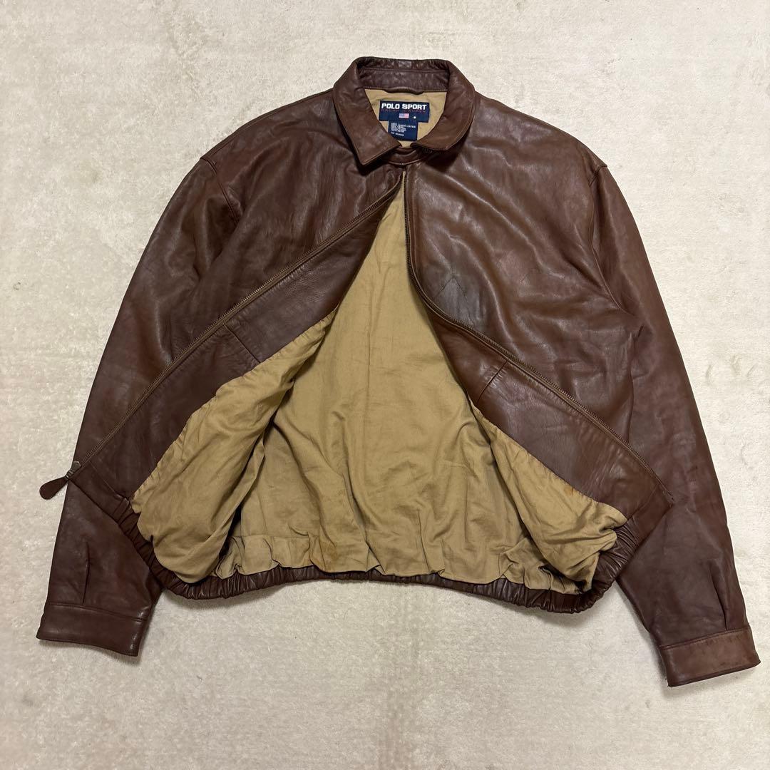 1*o様 希少⭐️90s POLO SPORT Ralph lauren レザ