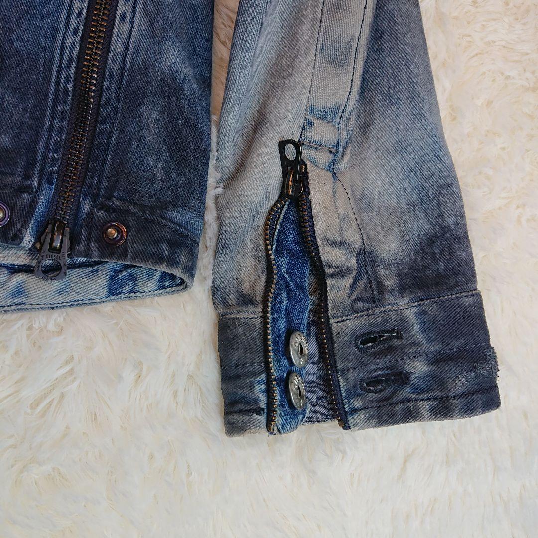 ★ Diesel ★ ディーゼル メンズ 長袖デニムジャケット ダメージ加工